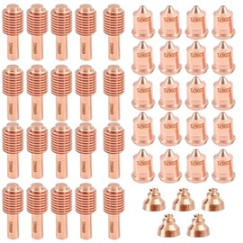 20Pcs 220669 Electrode, 20Pcs 220671 Nozzle Tip, 5Pcs 220674 Shield Fit for Hypertherm PMX45 Plasma Cutting Torch Consumable