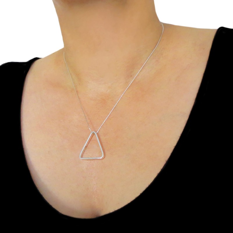 The Mexican Collection Geometric Triangle 925 Sterling Silver Pendant
