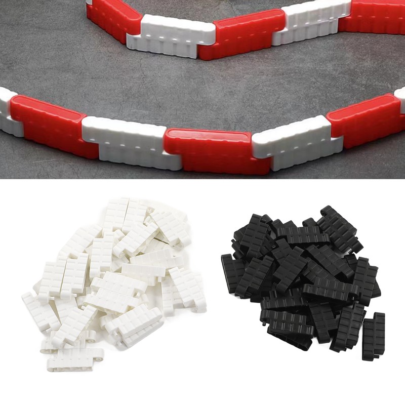 60pcs RC Car Barrier Black White RC Car Race Track