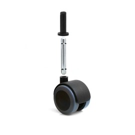 Design61 Set of 4 Universal Furniture Castors Rubber Castors Swivel Castors Floor Protection Castors with Sleeve + Pin