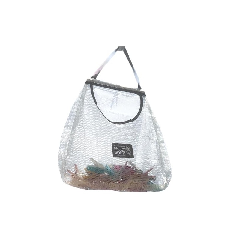 LilaLemon Large Peg Bag for Washing Line, Reusable Peg Holder,