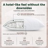 Three Geese White Goose Feather Cotton Pillows Queen Size Set