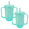 Qancesd 2 Pack Adult Sippy Cups for Elderly 2 Handles