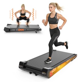 AKLUER  New Walking Pad Treadmill with Vibration Function 2 in 1 Treadmill and Vibration Platecolor: Black