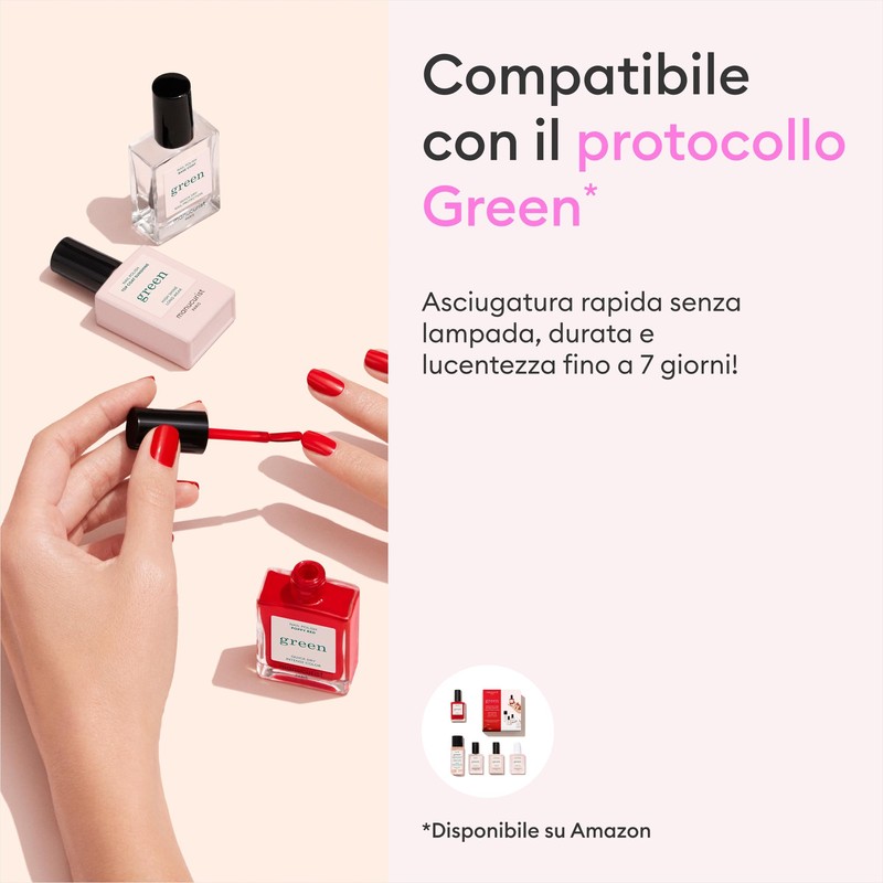 Manucurist Jelly Green Smalto Rosa Lampone Pomme d'Amour