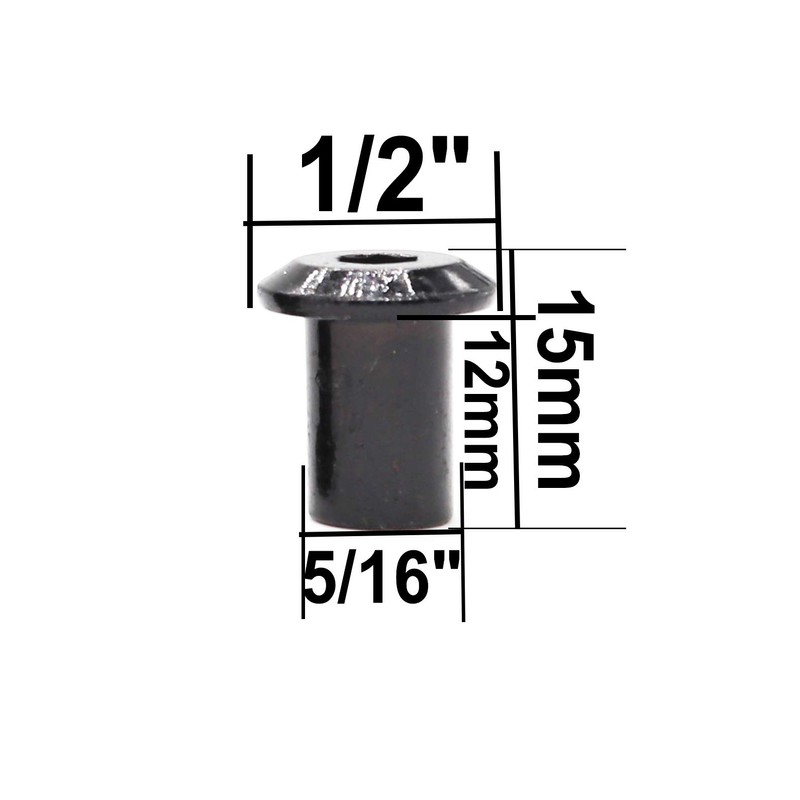 binifiMux 10-Pack Black Hex Socket Cap M6x30mm Screws for Furniture