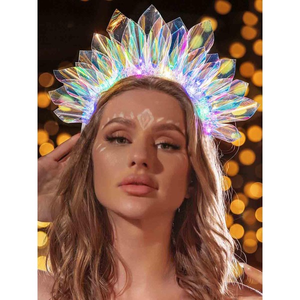 Zoestar - Diadema luminosa con luz para el cabello, accesorios