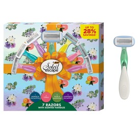 BIC Soleil 4 Escape Women's Disposable 4-Blade Razors, Scented Handles for a Pampering Shave, 7-Pack
