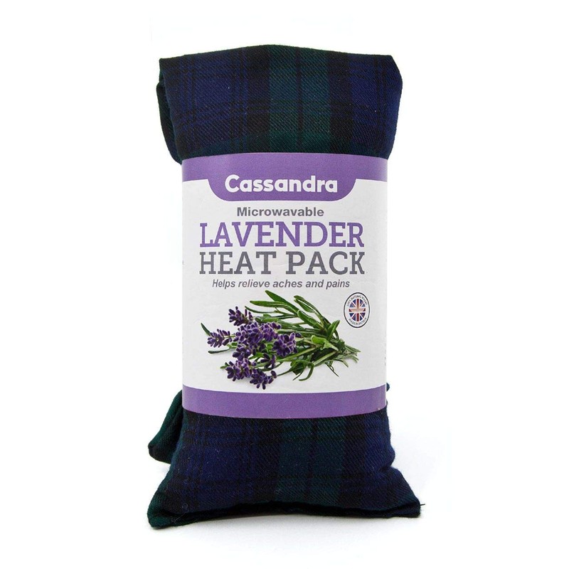 Cassandra Cotton Tartan Wheat and Lavender Filled Heat and Cool