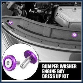 INFINAUTO 10pcs Fender Washer Bumper Washer M6 Bolts Engine Bay Dress Purple Stylish Design