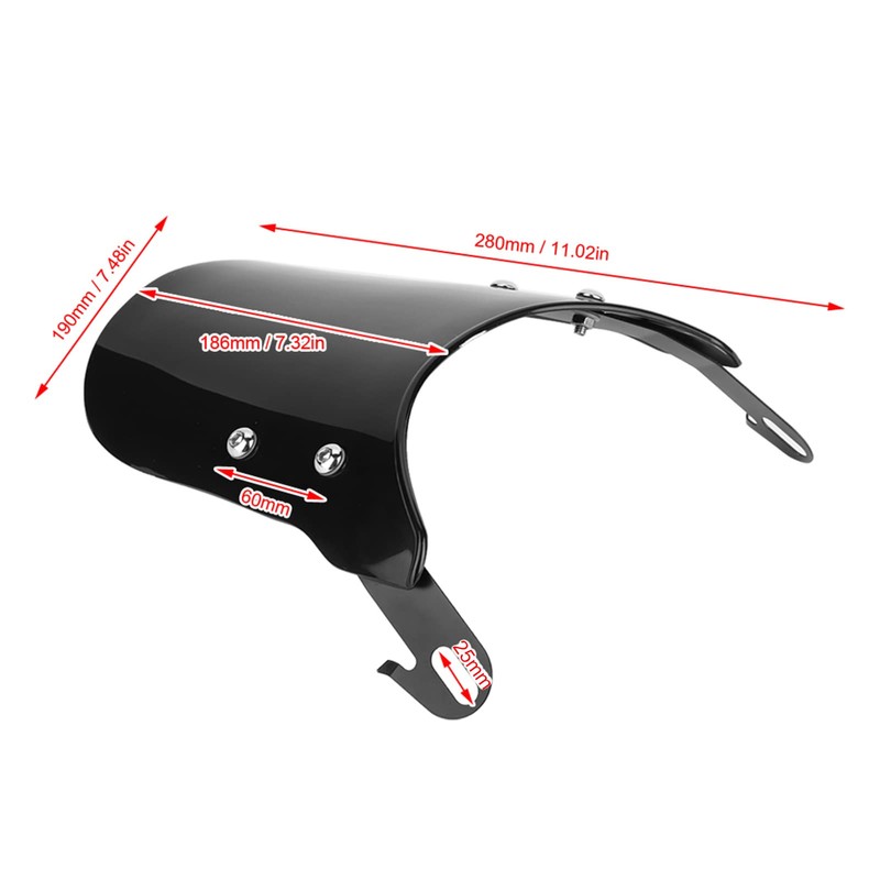 FTVOGUE Motorcycle Windshields, Safe Universal Motorcycle Windshield Wind Deflector, Retro