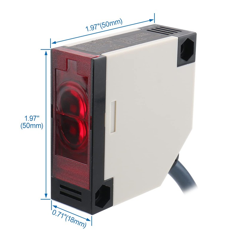 Baomain Photoelectric Sensor Switch E3JK-5DM2/E3JK-5L 24-240VAC,12-240VDC Detection Distance 5m Pair