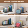 Housolution Pull Out Food Container Lid Organizer with Sliding Rail,