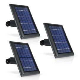 Wasserstein Solar Panel (2W 6V) Compatible with Arlo Ultra/Ultra 2, Pro 3/4/5s (3-Pack,13.1ft/4m Cable, Black) (Camera NOT Included)