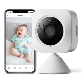 SwitchBot Indoor Cam, Compact Security Camera, Baby Monitor, Pet Camera, Works with Alexa, Network Camera, Smart Home, 2-Way Audio, Remote Monitoring, Easy Installation, Surveillance, Security