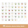 Febio 48 Assorted Spice Labels for Organizing Spice Jars and