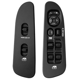 56049805AB Master Power Window Switch and Bezel(Driver & Passenger Side) Compatible with 2002-2009 Dodge Ram1500 2500 3500,2001-2004 Dodge Dakota,2001-2003 DodgeDurango,2005-2009 Sprinter 2500(Black)
