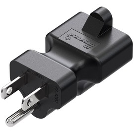 Plugrand 15 Amp to 20 Amp T Blade Power Adapter, Nema 5-15P to 5-15R/5-20R AC Adapter (1)