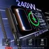 Invisible Holder Charger Cable with Stand,Detachable 240W USB Type C
