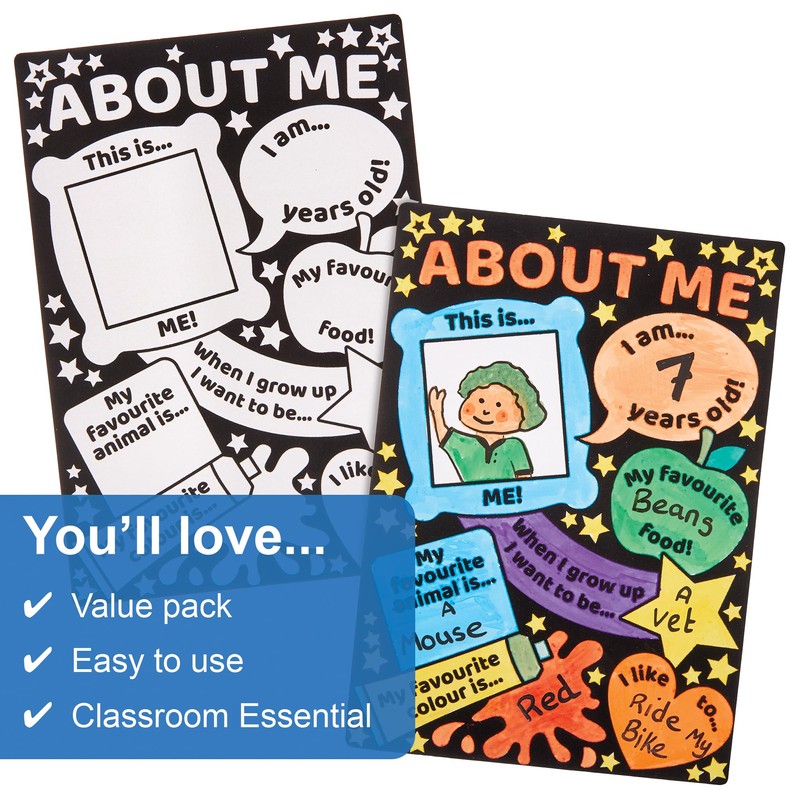 Baker Ross FN116 About Me Poster Class Pack - Pack