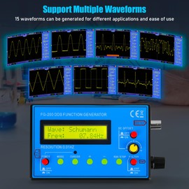 1Hz-500kHz DDS Signal Generator with Schumann Resonator,Multifunction Frequency Generator with AC/DC Power, Ideal for Oscilloscope Calibration, Audio Testing, and Stress Relief