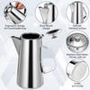 Honeydak 3 Pcs Stainless Steel Pitcher with Lid, 2 Liter