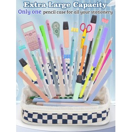 VICDUEKG Pencil case pencil case school pencil case, blue, simplicity