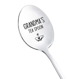 Grandma Gift Spoons from Grandkids Grandchildren Grandma's Tea Spoon for Grandma Grandmother Tea Lovers Gifts for Grandma Nana Christmas Birthday Gift for Grandma Granny Coffee Spoon