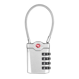 TSA luggage lock, 4-digits, suitcase combination lock, numerical code with opening alarm display.