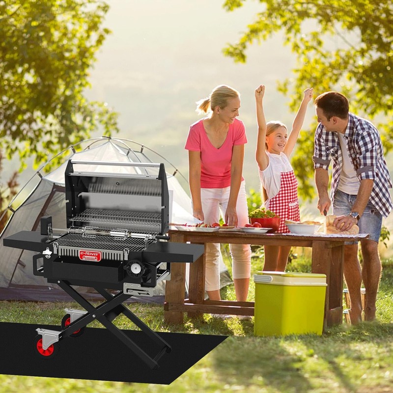 Fireproof Mat - 100 x 182 cm, Foldable Grill Mat,