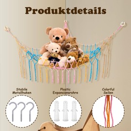 Frstem Cuddly Toy Storage Hanging Triangle Net