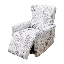 Eco-Ancheng Recliner Slipcovers 4-Pieces Recliner Chair Covers Lazy Boy Chair Covers Stretch Recliner Couch Covers Fitted Non Slip Reclining Slipcovers Furniture Protector for Recliner with Pocket