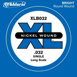D'Addario .032 Long Scale Nickel Wound Single String for Bass Guitar