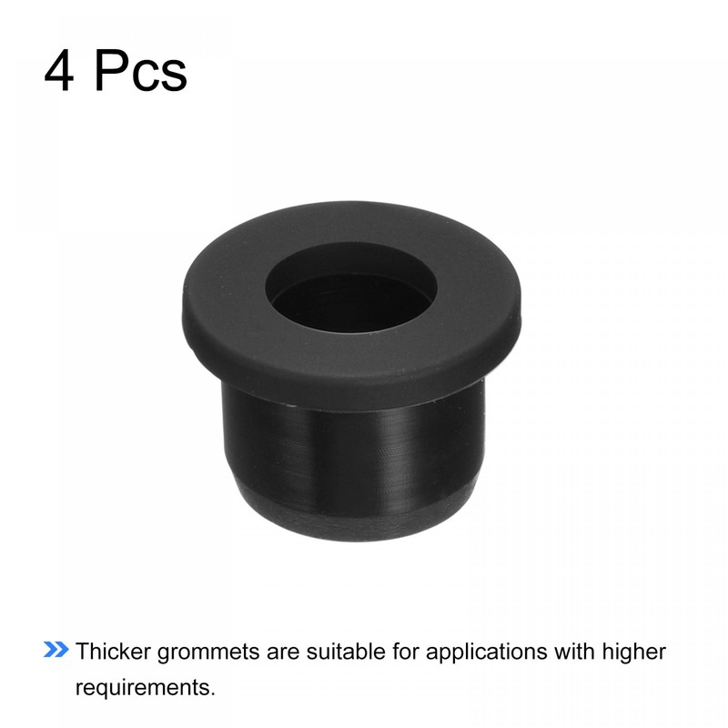 sourcing map Pack of 4 Rubber Grommet Holder Diameter 35/64