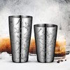 Stainless Steel Boston Shaker with Etched Pattern Weighted Shaking Tin