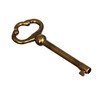 NATIKON KY-2AB Antique Brass Plated Hollow Barrel Skeleton Key (Pack