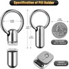 2-Be-Best Mini Pill Holder with Keychain, Titanium Alloy Pill Container