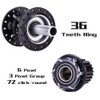 6 Bolts Disc Brake Hubs Aluminum Alloy Mountain Bike Bicycle
