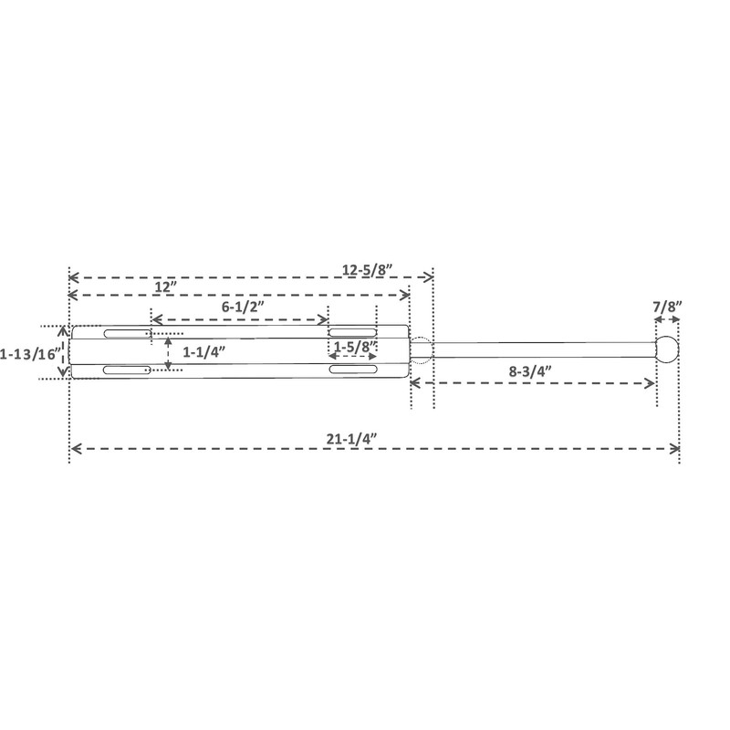 12" Valet Rod Standard for Closet Satin Nickel SN Metal