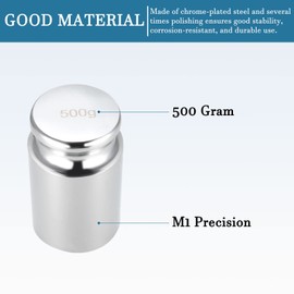 QUARKZMAN 500 g Calibration Weight x 1 Piece Chrome-plated Steel Gram Weight for Digital Jewellery Scales and Balance Test, [M1 Precision]