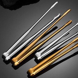 UPKOCH 2pcs Stainless Steel Grill Tong Korean and Japanese BBQ Tong Kitchen Tong for Cooking Small Serving Tong for Salad Camping Barbecue Buffet Oven 12inch