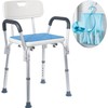 Medokare Premium Shower Chair for Inside Shower - Bath Chair and Medical Grade Shower Seat for Seniors, Elderly, Handicap & Disabled - Adjustable Support Bench w/Back and Armrests for Bathtub