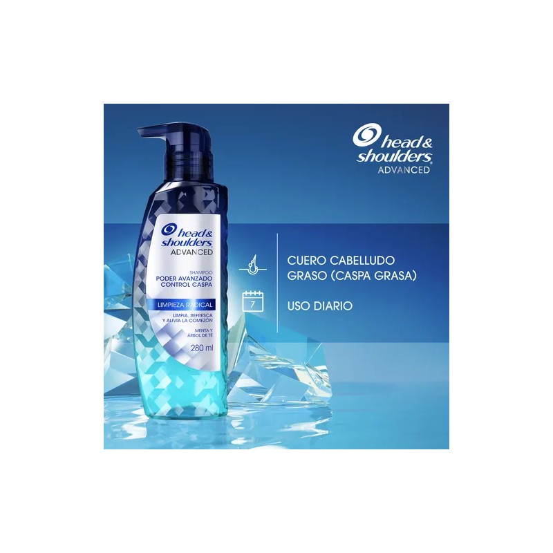 Shampoo Head & Shoulders Advanced Limpieza Radical 280 Ml