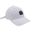 JPAK Briefcase Baseball Cap Embroidered Cotton Dad Hat - White