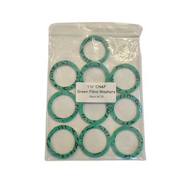 High Temperature Green Fibre Washer 1 1/4" - Pack of 10