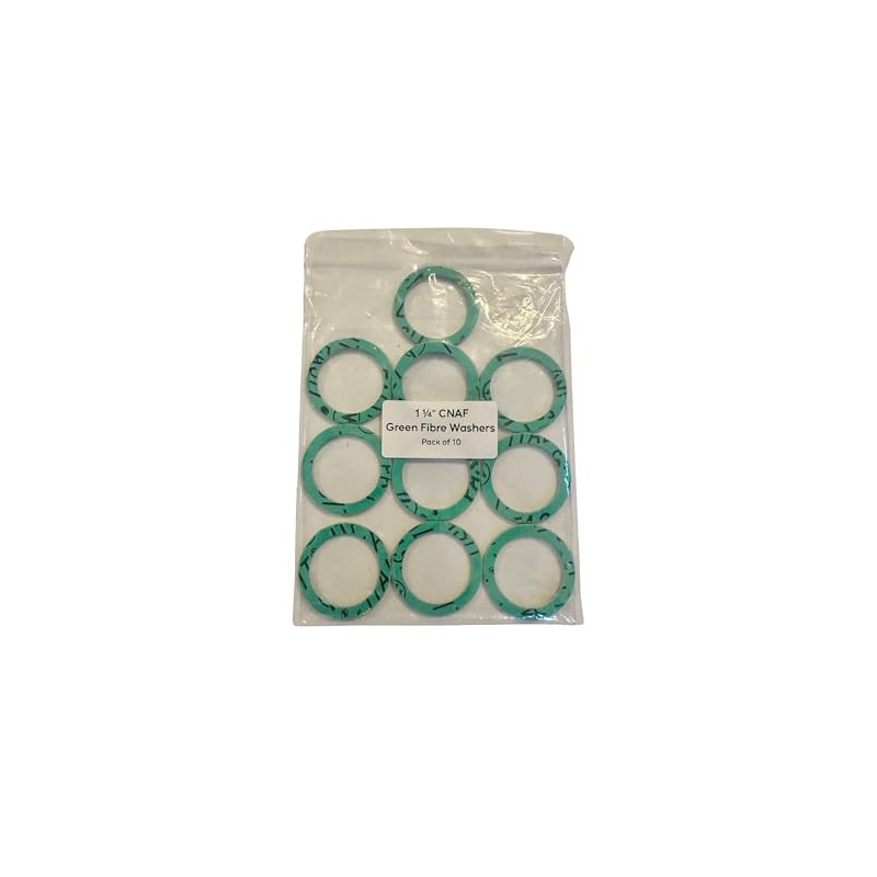 High Temperature Green Fibre Washer 1 1/4" - Pack of