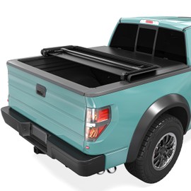 Soft Tri-Fold Truck Bed Tonneau Cover Fit for Ford F-150 F150 2004-2014 5.5 ft Bed Without Raptor Series