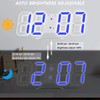 DSLIHA 3D Digital Alarm Clock for Bedrooms, LED Desk USB