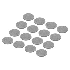 MECCANIXITY 48pcs Felt Furniture Pads, 1-3/16 Inch Round Small Felt Chair Leg Floor Protectors Prevent Scratches for Furniture Hard Floor, Grey