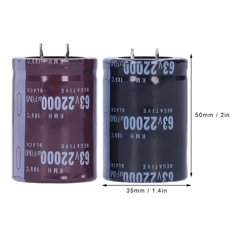 2-Piece Electrolytic Capacitor Aluminium 22000μF 63V 105°C Energy Storage Component